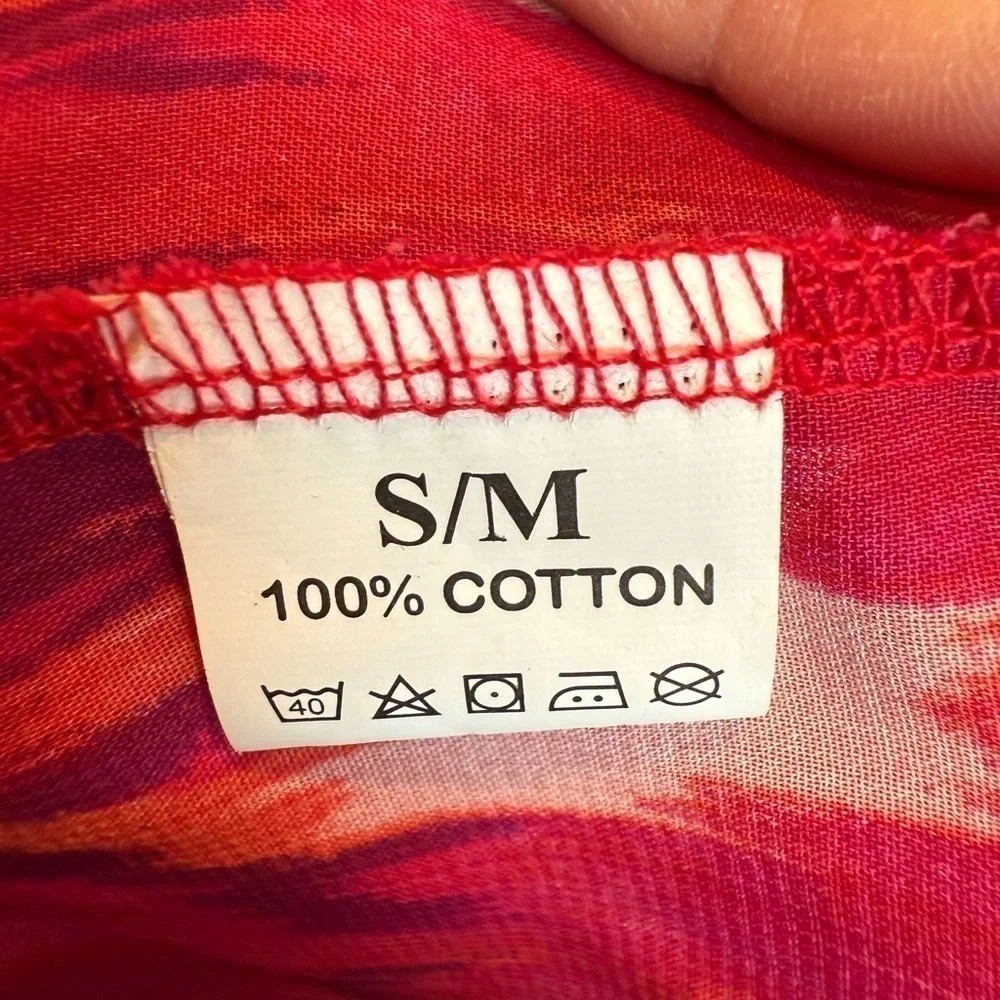 Sak Saum For Freedom Pink Robe Overdress Swim Cover Size Small Medium
